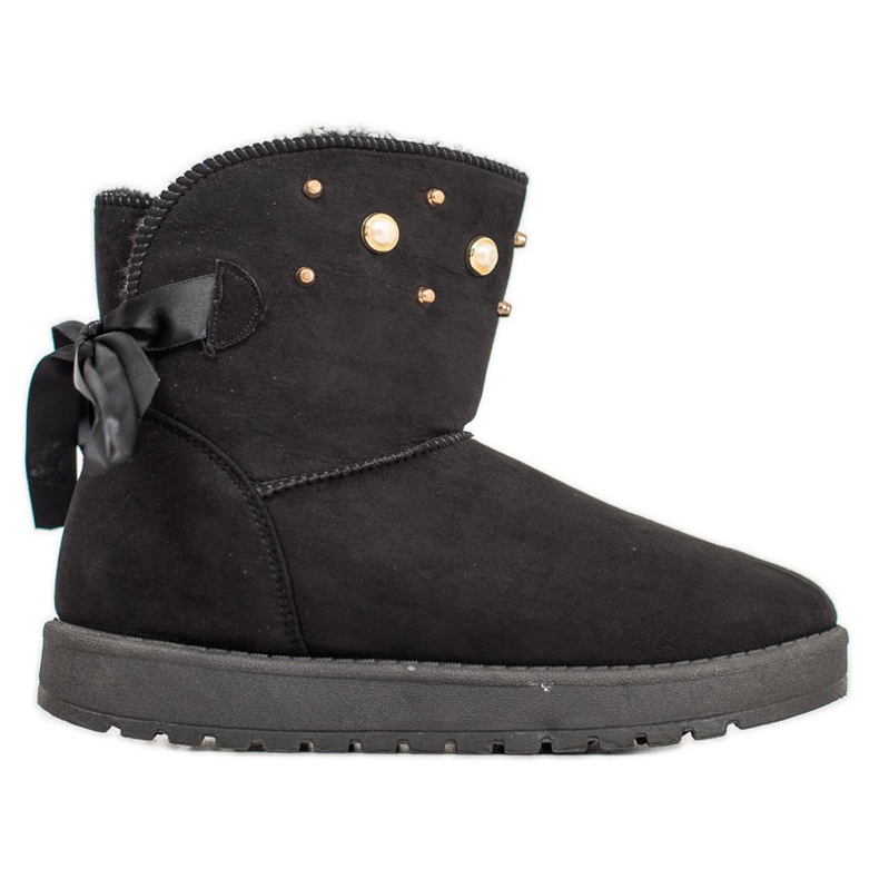 SHELOVET Mukluki Gyöngyökkel fekete