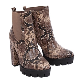 Csizma a DA31P Khaki Snake kígyó platformon