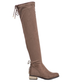 Cm Paris Combig érő csizma dekoratív sarokkal barna Cm Paris Combig érő csizma dekoratív sarokkal barna