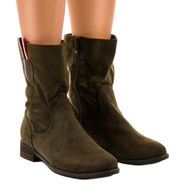 Zöld szigetelésű lapos csizma 99-110 Zöld szigetelésű lapos csizma 99-110