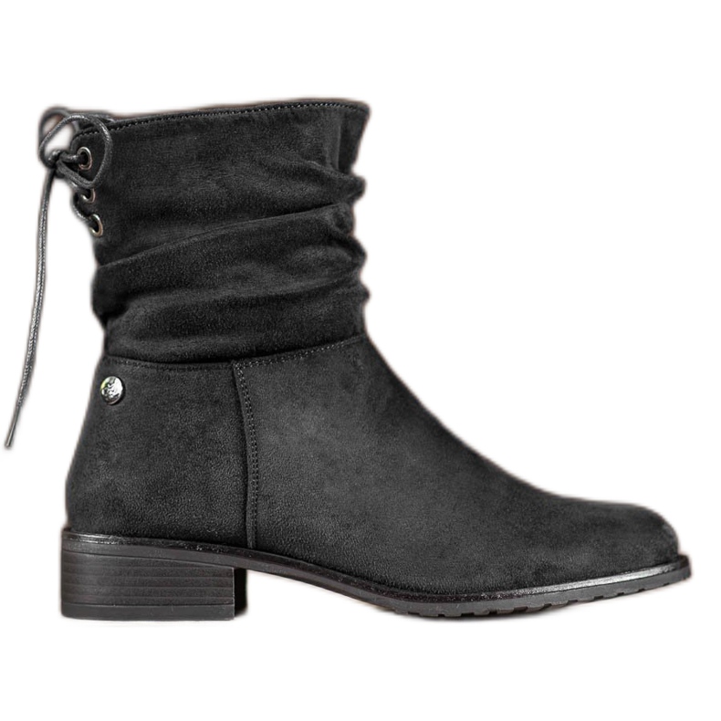 Flyfor Velúr csizma lapos sarkon fekete