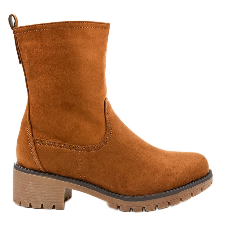 8B905 barna velúr magas csizma