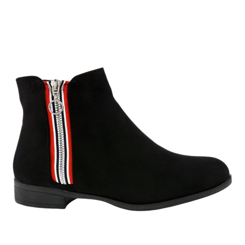 Női fekete lapos bokacsizma 88-269