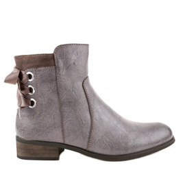 Khaki lapos csizma szőrmével 1184-PA sokszínű zöld