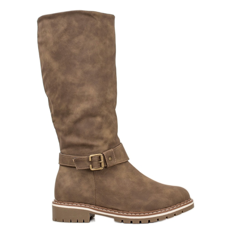 Super Me Csizma báránybőrrel barna