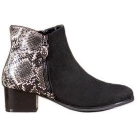 Kylie Fekete Snake Print csizma Kylie Fekete Snake Print csizma