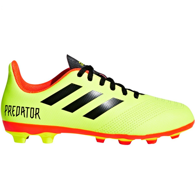 Jr adidas Predator 18.4 FxG Jr DB2321 futballcipő sokszínű zöld
