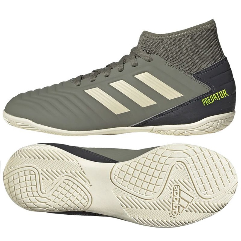 Adidas Predator 19.3 Jr EF8219 futballcipőben a szürke árnyalatai