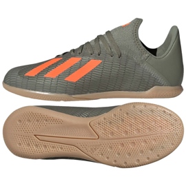 Belső cipő adidas X 19.3 In Jr EF8376 szürke szürke