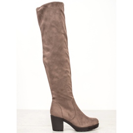 SHELOVET Platform csizma barna