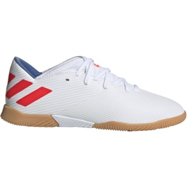 Adidas Nemeziz Messi 19.3 Jr F99932 futballcipőben sokszínű fehér Adidas Nemeziz Messi 19.3 Jr F99932 futballcipőben sokszínű fehér