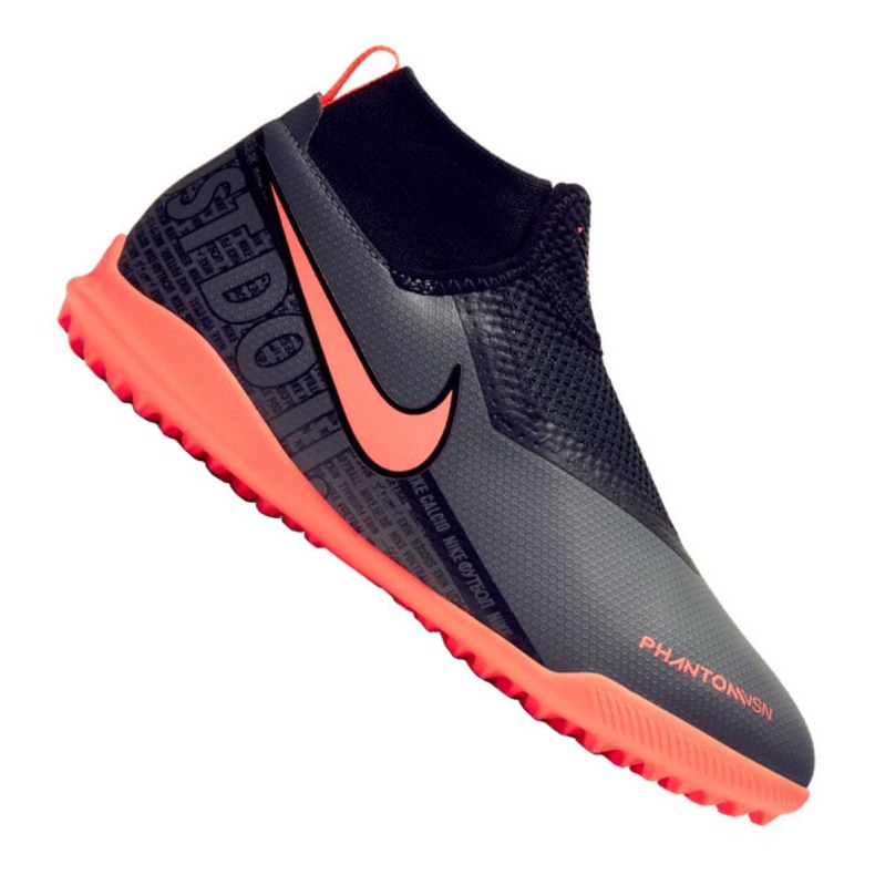 Nike Phantom Vsn Academy Df Tf Jr AO3292-080 futballcipő fekete Nike Phantom Vsn Academy Df Tf Jr AO3292-080 futballcipő fekete