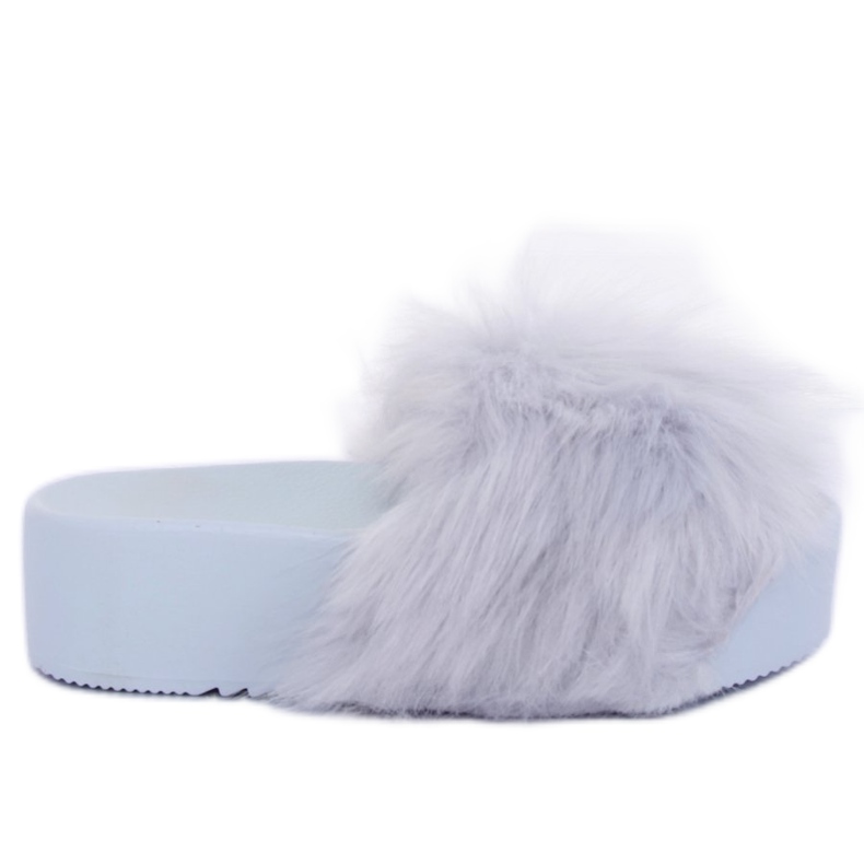 Szürke papucs szőrmével CK77P Grey II Quality