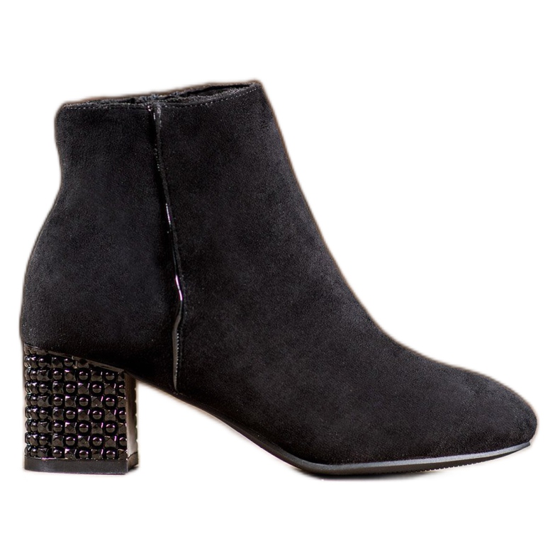 SHELOVET Csizma dekoratív sarokkal fekete