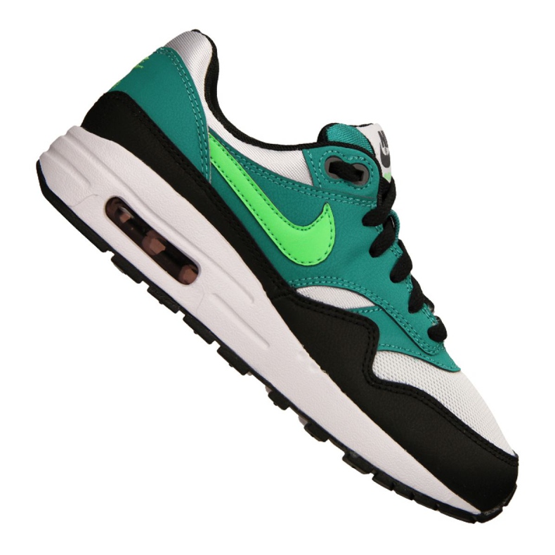 Nike Air Max 1 Gs Jr 807602-111 cipő fekete sokszínű zöld