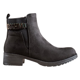 Super Me Divatos velúr csizma fekete Super Me Divatos velúr csizma fekete