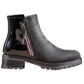 SHELOVET Díszes cipzárral dolgozók fekete