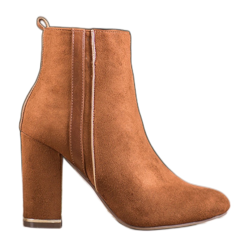 Erynn Velúr csizma dekoratív övvel barna