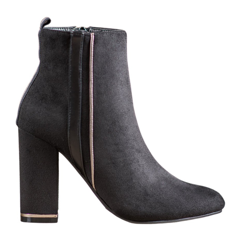 Erynn Velúr csizma dekoratív övvel fekete