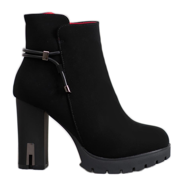 SHELOVET Textil csizma a platformon fekete SHELOVET Textil csizma a platformon fekete