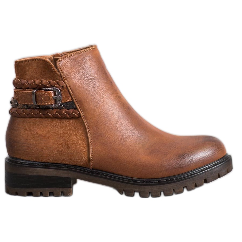 Erynn Alacsony dolgozók dekoratív övvel barna