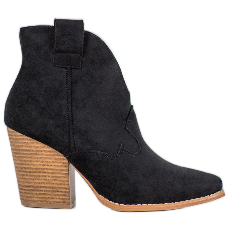 Velúr cowboy csizma az oszlopon fekete