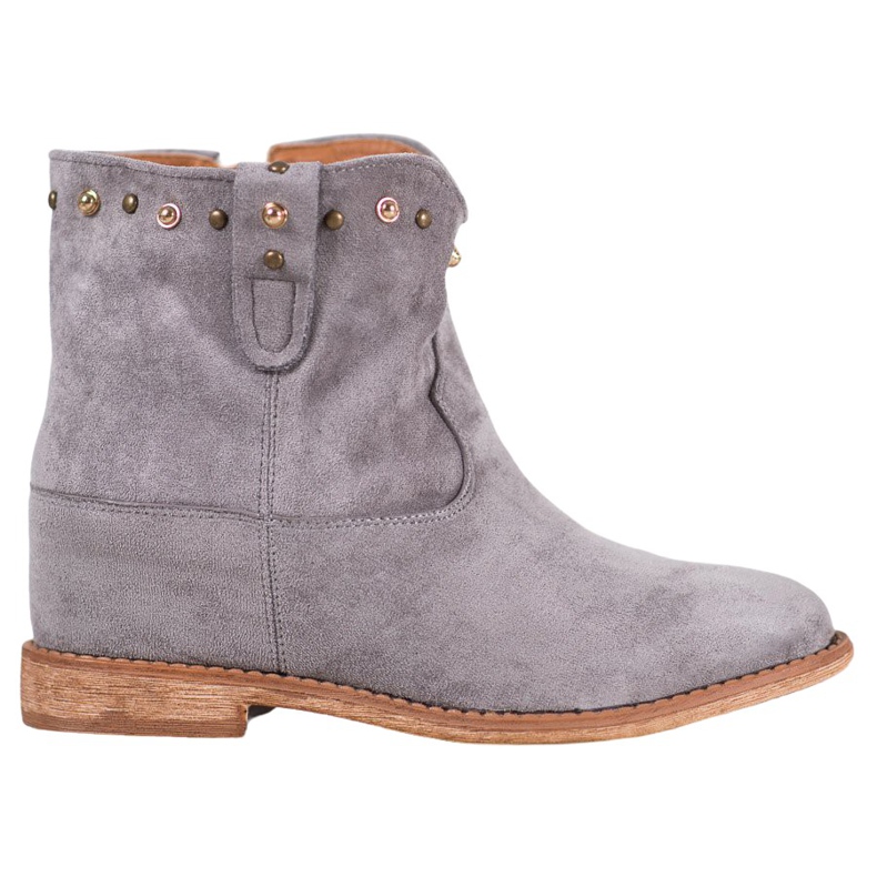 Bella Paris Velúr cowboy csizma fúvókákkal szürke