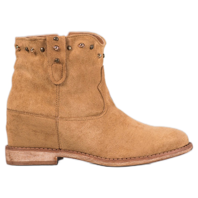 Bella Paris Velúr cowboy csizma fúvókákkal barna