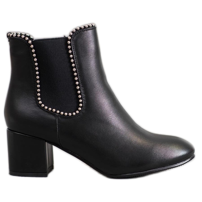 Janessa Elegáns Chelsea csizma egy bárban fekete