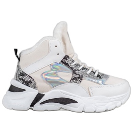 Bella Paris Cipők Holo effektussal fehér sokszínű Bella Paris Cipők Holo effektussal fehér sokszínű