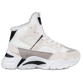 Bella Paris Cipők szőrmével fehér sokszínű Bella Paris Cipők szőrmével fehér sokszínű