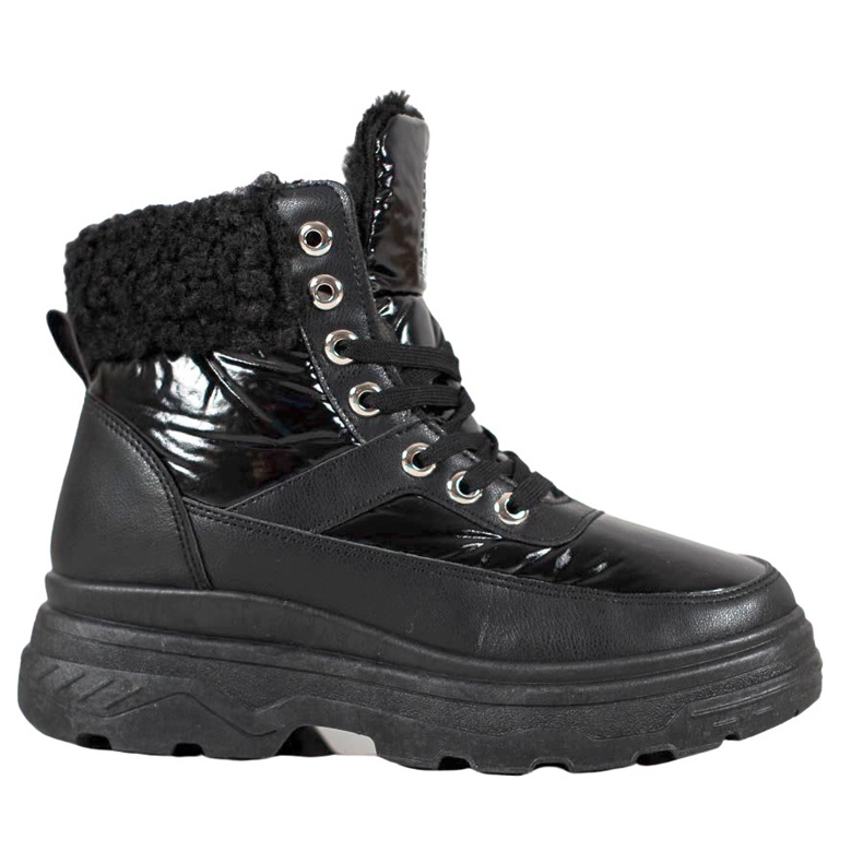 Bella Paris Cipők Báránybőrrel fekete