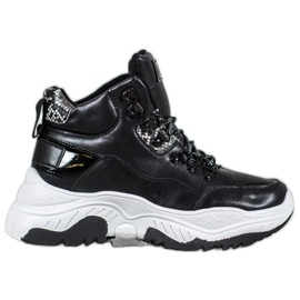 Bella Paris Divat fűzős cipők fekete