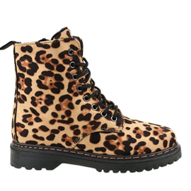 Párduc szigetelésű csizma DJH01-18 barna Párduc szigetelésű csizma DJH01-18 barna