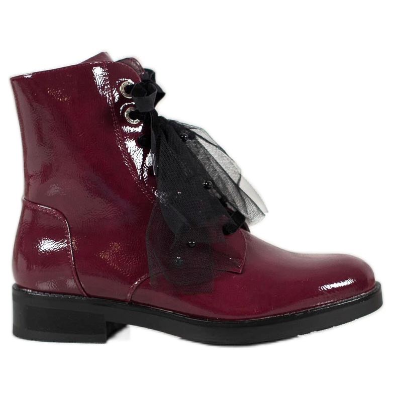 SHELOVET Lakkozott Eco bőr dolgozók piros