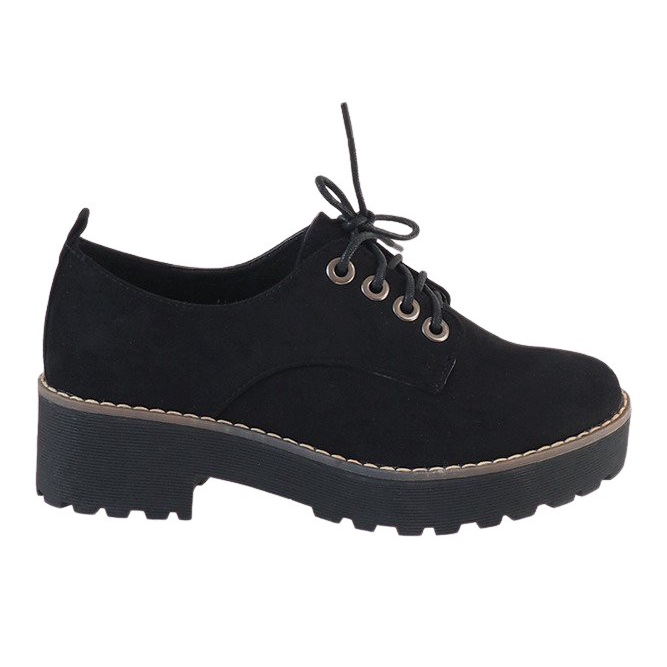 Fekete magas sarkú cipő LL183