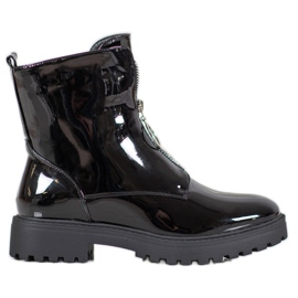 SHELOVET Lakkozott Eco bőr dolgozók fekete