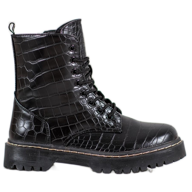 SHELOVET Divatos dolgozók öko bőrrel fekete