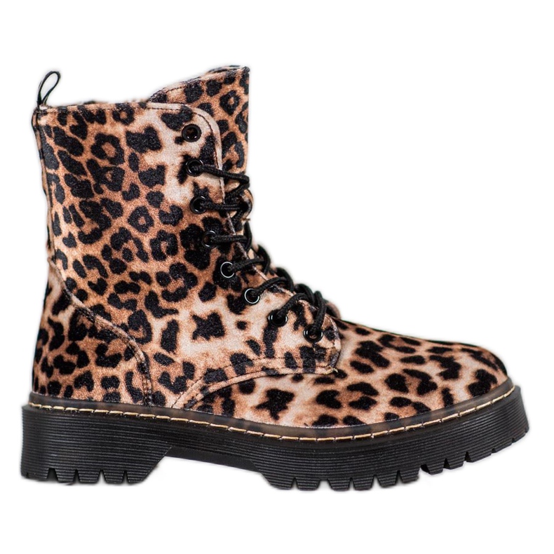 SHELOVET Suede Workers Leopard Print barna