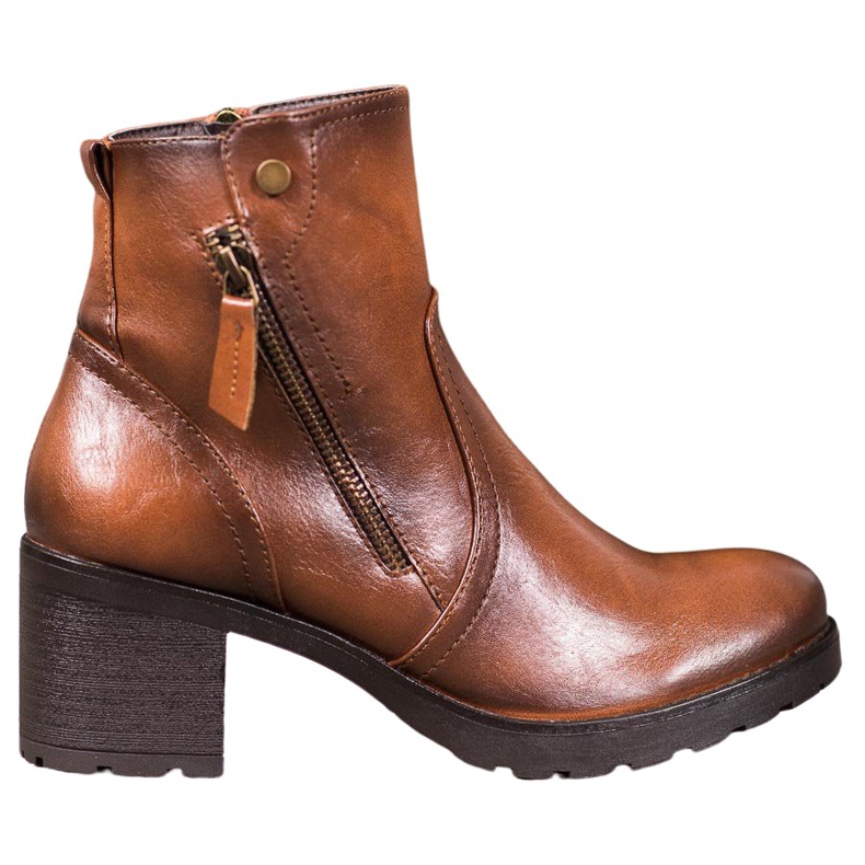 SHELOVET Csizma cipzárral barna SHELOVET Csizma cipzárral barna