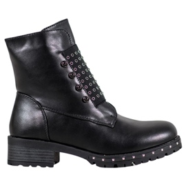 J. Star Divatos dolgozók strasszokkal fekete