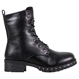 J. Star Fűzött munkások kristályokkal fekete