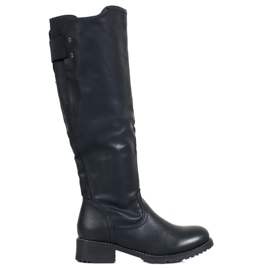 SHELOVET Klasszikus csizma öko bőrrel fekete