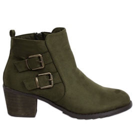 Zöld magas sarkú csizma K1809305 Khaki