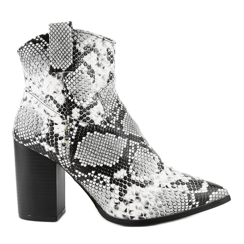 Fekete bokacsizma az YL20-1 kígyóoszlopon fehér szürke