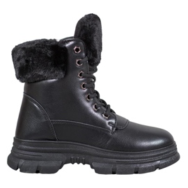 SHELOVET Csipkés dolgozók szőrmével fekete