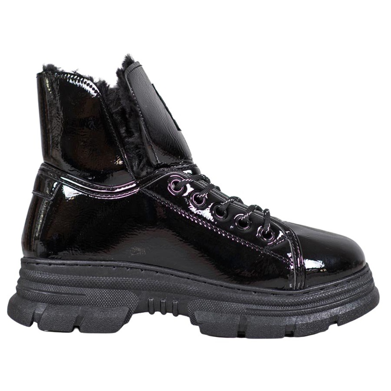 Bella Paris Lakkozott ökobőr cipők fekete