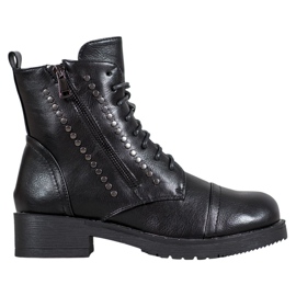 J. Star Meleg dolgozók strasszokkal fekete