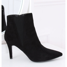 Fekete Jodhpur csizma egy fekete velúr TX-1852 Fekete