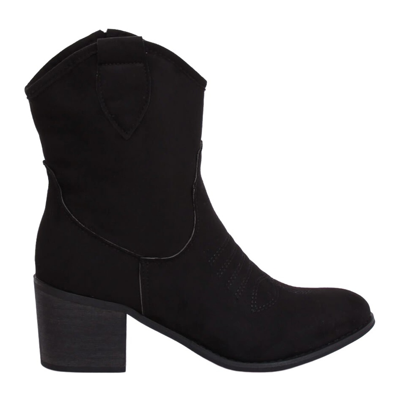 Fekete velúr cowboy csizma 5689 Fekete